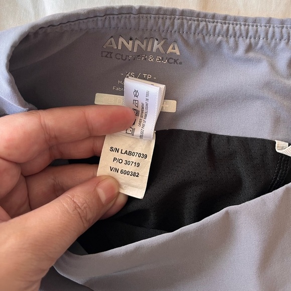 Annika by Cutter & Buck Competitor Pull-On Golf Skort XS Zinc Grey - Picture 12 of 16